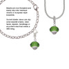 Green Faceted Glass Spinner Clip On Charm