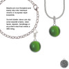 Round - Imitation Cat's Eye - Green - Clip On Charm