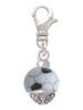 3-D Enamel Soccerball Spinner Clip On Charm