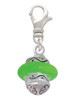 Lime Green Center Spinner Clip On Charm
