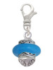 Hot Blue Center Spinner Clip On Charm