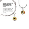 Card Suits Square Gold Tone Spinner Clip On Charm