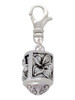 Antiqued Plumeria Flowers Spinner Clip On Charm