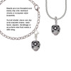 Diagonal Banded Barrel with Clear Crystals Spinner Clip On Charm