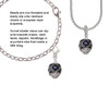 Diagonal Banded Barrel with Blue Crystals Spinner Clip On Charm