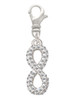 Crystal Infinity Sign Clip On Charm