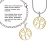 Gold Tone Tree of Life in Circle Clip On Charm