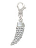 Large Crystal Sabre Tooth Clip On Charm