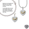 Gold Tone 'Faith Rocks' on Clear Crystal Heart Clip On Charm