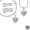 Gold Tone 'Mom Rocks' on Clear Crystal Heart Clip On Charm
