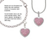 Large Rounded Light Pink Oktant Crystal Heart Clip On Charm