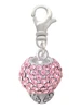 Pink Crystal Sparkle Spinner Clip On Charm