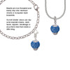 Blue Crystal Sparkle Spinner Clip On Charm