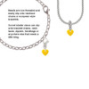 Acrylic 5/16" Yellow Heart Rope Charm Bead Dangle