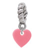 Acrylic 5/16" Pink Heart Rope Charm Bead Dangle