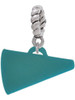 Acrylic 3/4" Teal Megaphone Rope Charm Bead Dangle