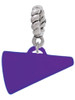Acrylic 3/4" Purple Megaphone Rope Charm Bead Dangle