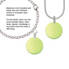 Acrylic 1" Disc Lime Green Imitation Pearl Rope Charm Bead Dangle
