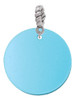 Acrylic 1" Disc Hot Blue Imitation Pearl Rope Charm Bead Dangle