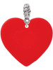 Acrylic 1" Red Heart Rope Charm Bead Dangle