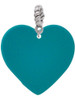 Acrylic 1" Teal Heart Rope Charm Bead Dangle