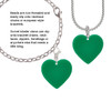 Acrylic 1" Green Heart Rope Charm Bead Dangle