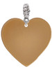Acrylic 1" Gold Tone Heart Rope Charm Bead Dangle