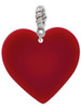 Acrylic 1" Maroon Heart Rope Charm Bead Dangle