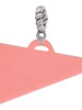 Acrylic 1.25" Pink Megaphone Rope Charm Bead Dangle