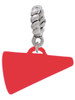 Acrylic 3/4" Red Megaphone Rope Charm Bead Dangle