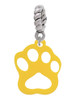 Acrylic Small Paw Yellow Rope Charm Bead Dangle