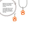 Acrylic Small Paw Orange Rope Charm Bead Dangle