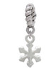 Mini Snowflake Rope Charm Bead Dangle