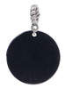 Acrylic 7/8" Disc Black Rope Charm Bead Dangle