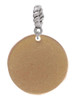 Acrylic 7/8" Disc Gold Tone Rope Charm Bead Dangle