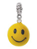 Resin Large 3-D Happy Face Rope Charm Bead Dangle