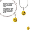 Resin Large 3-D Happy Face Rope Charm Bead Dangle