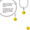 Resin Small 3-D Happy Face Rope Charm Bead Dangle