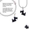 Resin Black Scottie Dog Rope Charm Bead Dangle