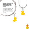 Resin Yellow Ducky Rope Charm Bead Dangle
