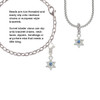 Mini Star of David with Blue Crystal Rope Charm Bead Dangle