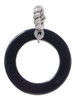 Acrylic 7/8" Ring Black Rope Charm Bead Dangle