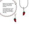 Red Jalapeno Rope Charm Bead Dangle