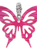 Acrylic Medium Cut Out Butterfly Magenta Rope Charm Bead Dangle