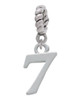 Number - 7 - Rope Charm Bead Dangle