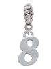 Number - 8 - Rope Charm Bead Dangle