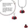 Resin Red & Black Ladybug Sweetie Rope Charm Bead Dangle