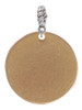 Acrylic 1 1/8" Disc Gold Tone Rope Charm Bead Dangle