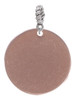 Acrylic 1 1/8" Disc Rose Gold Tone Rope Charm Bead Dangle