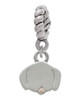 Mini Dog Face with Tongue Rope Charm Bead Dangle
